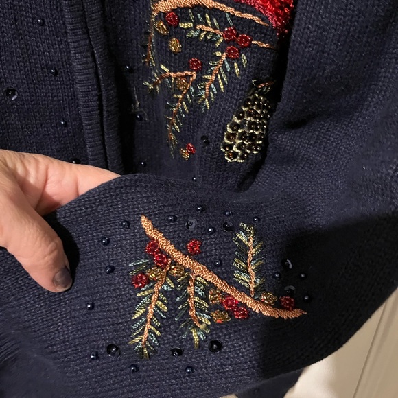 Quacker Factory Cardinal sweater, size large - Picture 5 of 7